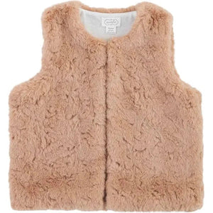 Toddler Taupe Fur Vest