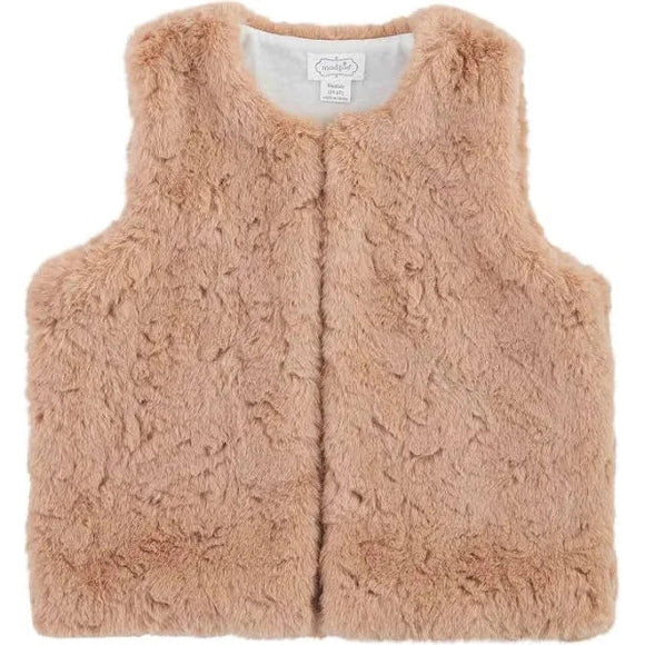 Toddler Taupe Fur Vest