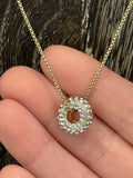 Sparkle Pearl Donut Disc Necklace