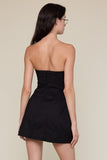 Black Strapless Mini Dress