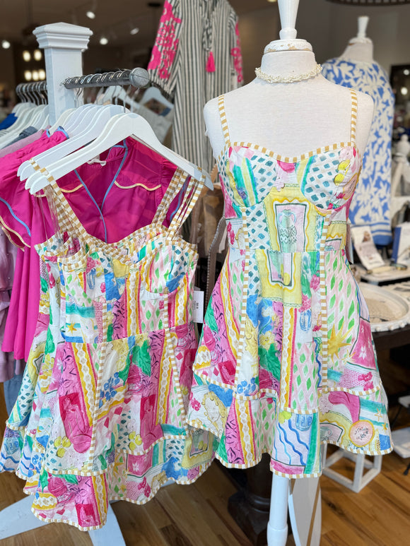 Bright Pattern Resort Mini Dress