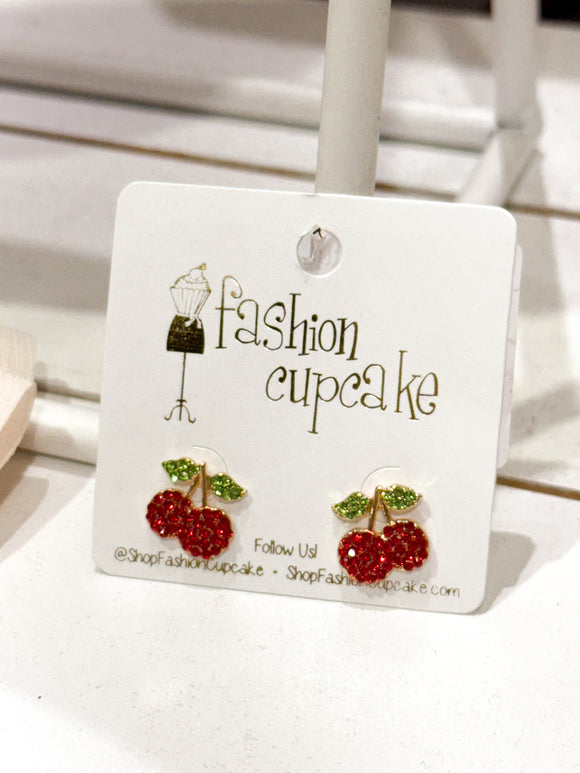 Cherry Stud Earrings