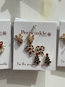 Earrings - Rudolph, Tree, Candy Cane