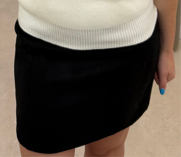 Black Suede Skirt