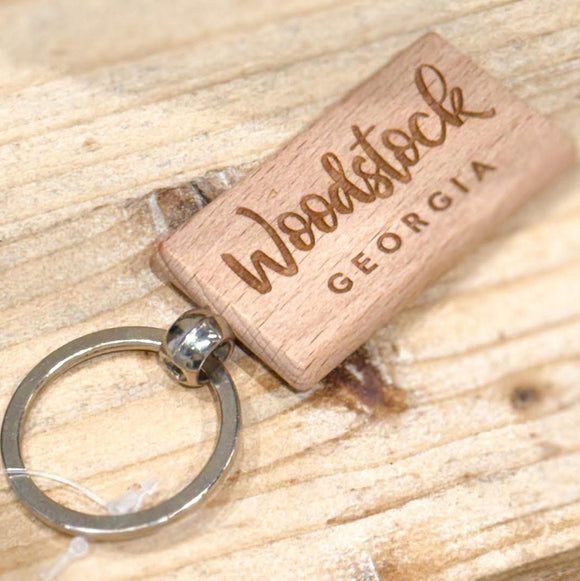 Wooden Woodstock Keychain
