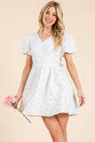 White Double Bow Back Dress