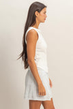 Off White Seam Trim Tank