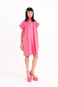 Hot Pink Shirt Dress Fashion Cupcake Hot Pink Shirt Dress Fashion Cupcake