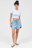Baby Blue Stripe Short Sleeve Tee