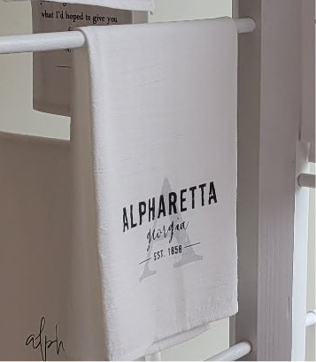 Alpharetta, Ga Est. 1858 Tea Towel