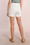 White Belted Shorts