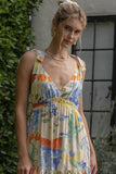 Spaghetti Tie Strap Floral Maxi Dress