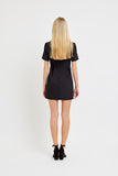 Black Double Bow Mini Dress