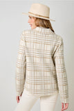 Neutral Check Pattern Shacket