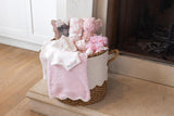 Baby Pink Scalloped Chenille Blanket