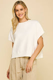 Ivory Drop Shoulder Sweater Top