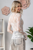 Ivory Lace Long Sleeve Top