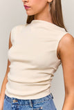 Ivory Asymmetrical Sweater Top