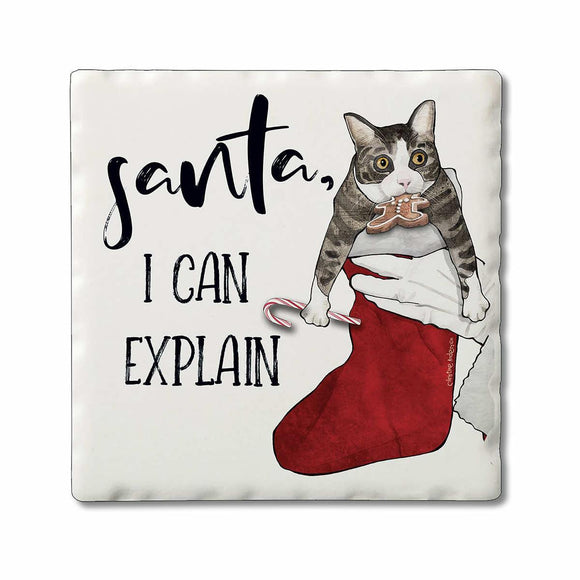 Santa, I Can Explain - Christmas Naughty Pets Coaster
