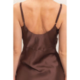 Satin Chocolate Brown Slip Dress