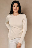 Long Sleeve Side Ruched Asymmetric Top
