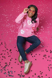 Pink Valentine Sparkle Sweatshirt - One size