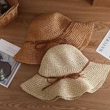 Packable Bow Breathable Straw Hat