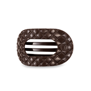 Truly Taupe Quilted Medium Round Hair Clip