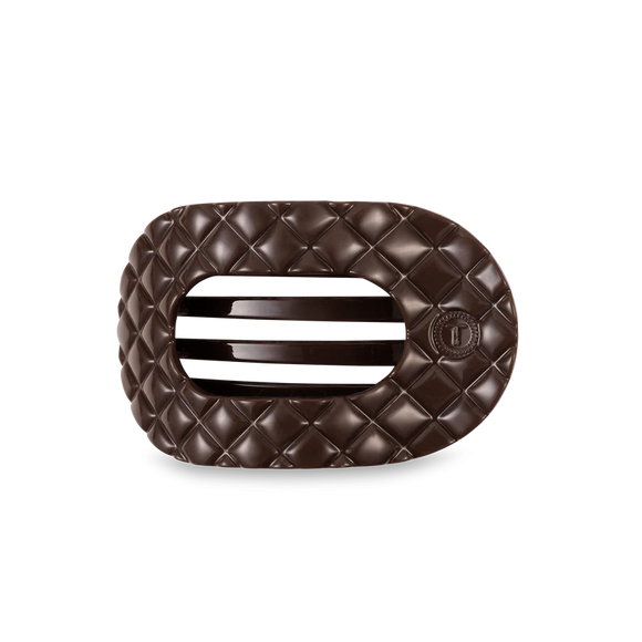 Truly Taupe Quilted Medium Round Hair Clip