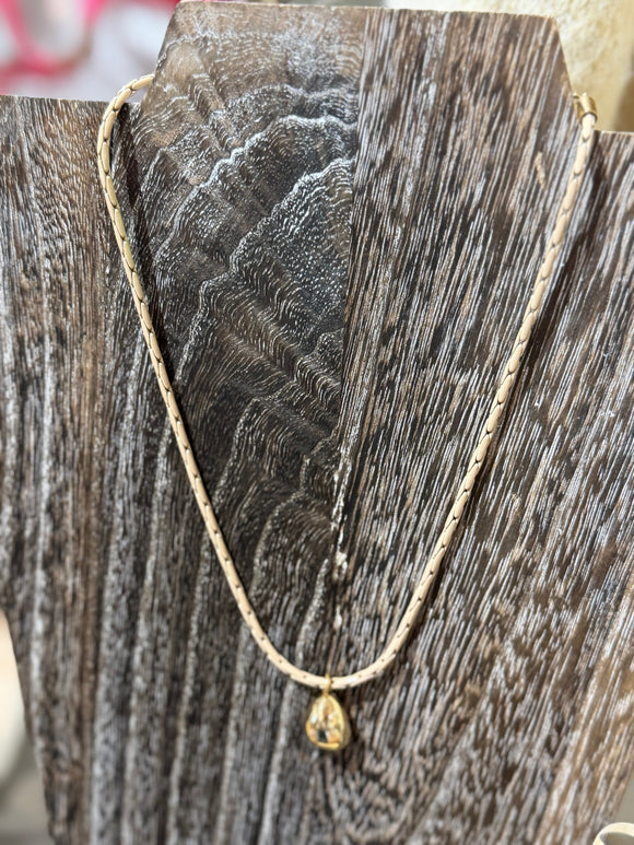 Brown Metal Chain Necklace