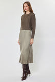Pleated Dress & Sweater Set