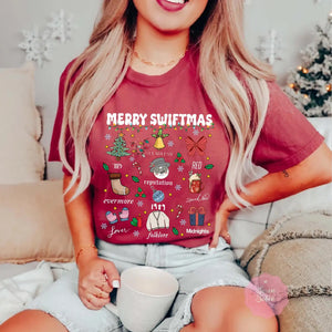 Red Swiftie Merry Christmas Shirt