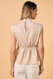 Hunter Green Twist Mock Neck Tank