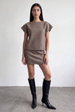 Textured Mini Skirt
