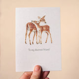 Deer Friendship & Love Card | Watercolor | Recycled Paper