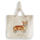 I Love You Corgi: Dishtowel