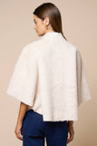 Cream Fur Cape Sleeve Jacket