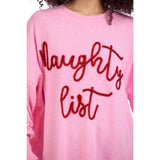 Pink Naughty List Sweater