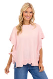 Pink Rigsby Scallop Sweater - One Size