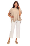 Tan Rigsby Scallop Sweater - One Size