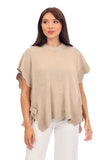 Tan Rigsby Scallop Sweater - One Size