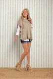 Tan Rigsby Scallop Sweater - One Size