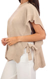 Tan Rigsby Scallop Sweater - One Size
