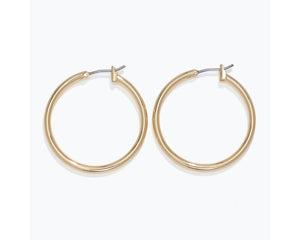 Shiny Gold Hoop Earrings