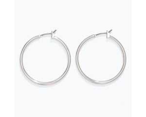 Silver Thin Hoop Earrings