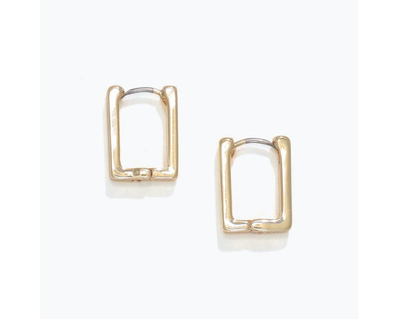 Gold Square Hoop Earrings