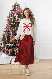 Red Wilder Sweater with Bow