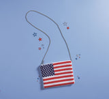 Americana Beaded Clutch