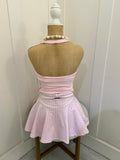 Pink Gingham Bow Back Skort