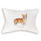 I Love You Corgi: Dishtowel